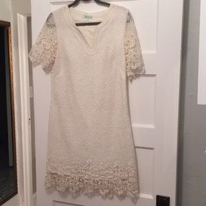 Lace shift dress